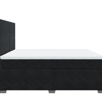 Boxspringbett mit Matratze Schwarz 180x200 cm Samt