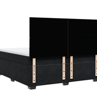 Boxspringbett mit Matratze Schwarz 180x200 cm Samt
