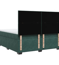 Boxspringbett mit Matratze Dunkelgrün 180x200 cm Samt