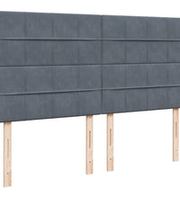 Boxspringbett mit Matratze Dunkelgrau 180x200 cm Samt