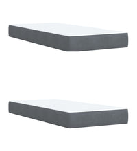 Boxspringbett mit Matratze Dunkelgrau 200x200 cm Samt