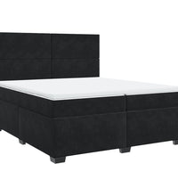 Boxspringbett mit Matratze Schwarz 200x200 cm Samt