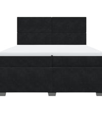 Boxspringbett mit Matratze Schwarz 200x200 cm Samt