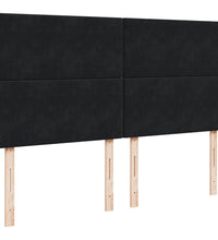 Boxspringbett mit Matratze Schwarz 200x200 cm Samt