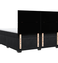Boxspringbett mit Matratze Schwarz 200x200 cm Samt