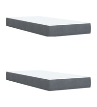 Boxspringbett mit Matratze Dunkelgrau 200x200 cm Samt