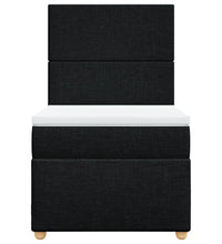 Boxspringbett mit Matratze Schwarz 80x200 cm Stoff
