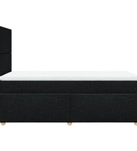 Boxspringbett mit Matratze Schwarz 80x200 cm Stoff