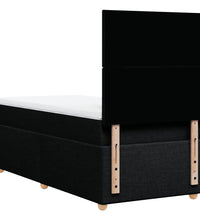 Boxspringbett mit Matratze Schwarz 80x200 cm Stoff