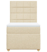 Boxspringbett mit Matratze Creme 80x200 cm Stoff