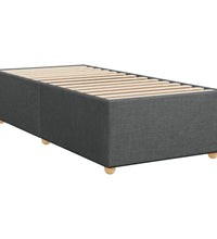 Boxspringbett mit Matratze Dunkelgrau 80x200 cm Stoff