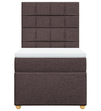 Boxspringbett mit Matratze Dunkelbraun 90x190 cm Stoff