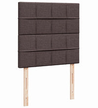 Boxspringbett mit Matratze Dunkelbraun 90x190 cm Stoff