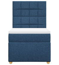 Boxspringbett mit Matratze Blau 90x190 cm Stoff