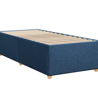 Boxspringbett mit Matratze Blau 90x190 cm Stoff