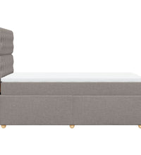 Boxspringbett mit Matratze Taupe 90x190 cm Stoff