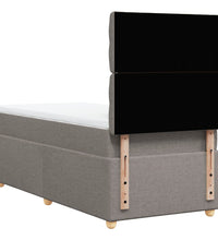 Boxspringbett mit Matratze Taupe 90x190 cm Stoff