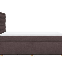 Boxspringbett mit Matratze Dunkelbraun 90x190 cm Stoff
