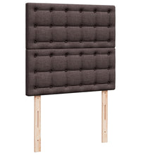 Boxspringbett mit Matratze Dunkelbraun 90x190 cm Stoff