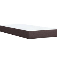 Boxspringbett mit Matratze Dunkelbraun 90x190 cm Stoff