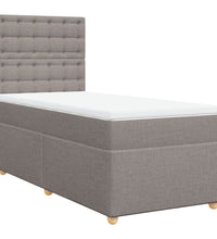 Boxspringbett mit Matratze Taupe 90x190 cm Stoff