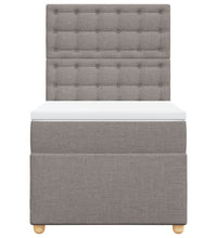 Boxspringbett mit Matratze Taupe 90x190 cm Stoff