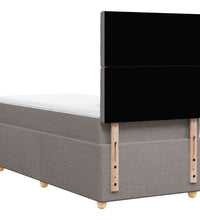 Boxspringbett mit Matratze Taupe 90x190 cm Stoff