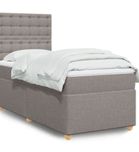 Boxspringbett mit Matratze Taupe 90x190 cm Stoff