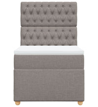 Boxspringbett mit Matratze Taupe 90x200 cm Stoff