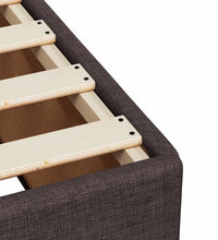 Boxspringbett mit Matratze Dunkelbraun 90x200 cm Stoff