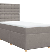 Boxspringbett mit Matratze Taupe 90x200 cm Stoff