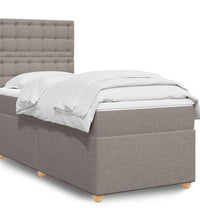 Boxspringbett mit Matratze Taupe 90x200 cm Stoff