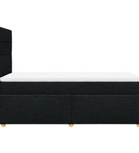 Boxspringbett mit Matratze Schwarz 100x200 cm Stoff