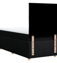 Boxspringbett mit Matratze Schwarz 100x200 cm Stoff