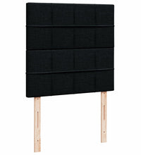 Boxspringbett mit Matratze Schwarz 100x200 cm Stoff