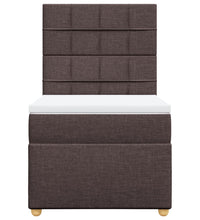 Boxspringbett mit Matratze Dunkelbraun 100x200 cm Stoff