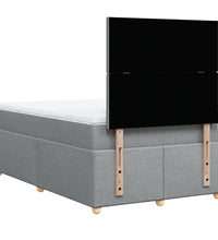 Boxspringbett mit Matratze Hellgrau 120x190 cm Stoff