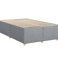 Boxspringbett mit Matratze Hellgrau 120x190 cm Stoff