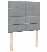 Boxspringbett mit Matratze Hellgrau 120x190 cm Stoff
