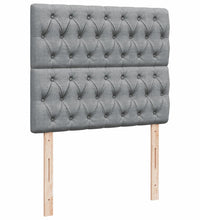 Boxspringbett mit Matratze Hellgrau 120x190 cm Stoff