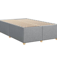 Boxspringbett mit Matratze Hellgrau 120x190 cm Stoff
