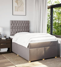 Boxspringbett mit Matratze Taupe 120x190 cm Stoff