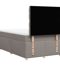 Boxspringbett mit Matratze Taupe 120x190 cm Stoff