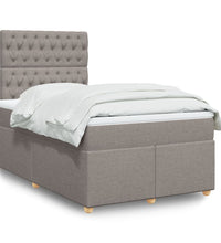 Boxspringbett mit Matratze Taupe 120x190 cm Stoff