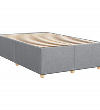 Boxspringbett mit Matratze Hellgrau 120x190 cm Stoff
