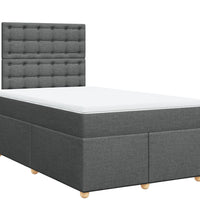 Boxspringbett mit Matratze Dunkelgrau 120x190 cm Stoff