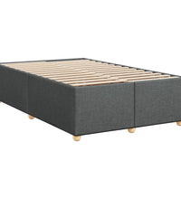 Boxspringbett mit Matratze Dunkelgrau 120x190 cm Stoff