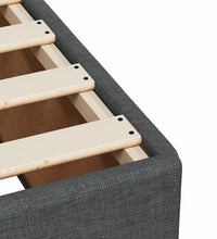 Boxspringbett mit Matratze Dunkelgrau 120x190 cm Stoff