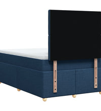 Boxspringbett mit Matratze Blau 120x190 cm Stoff