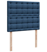 Boxspringbett mit Matratze Blau 120x190 cm Stoff